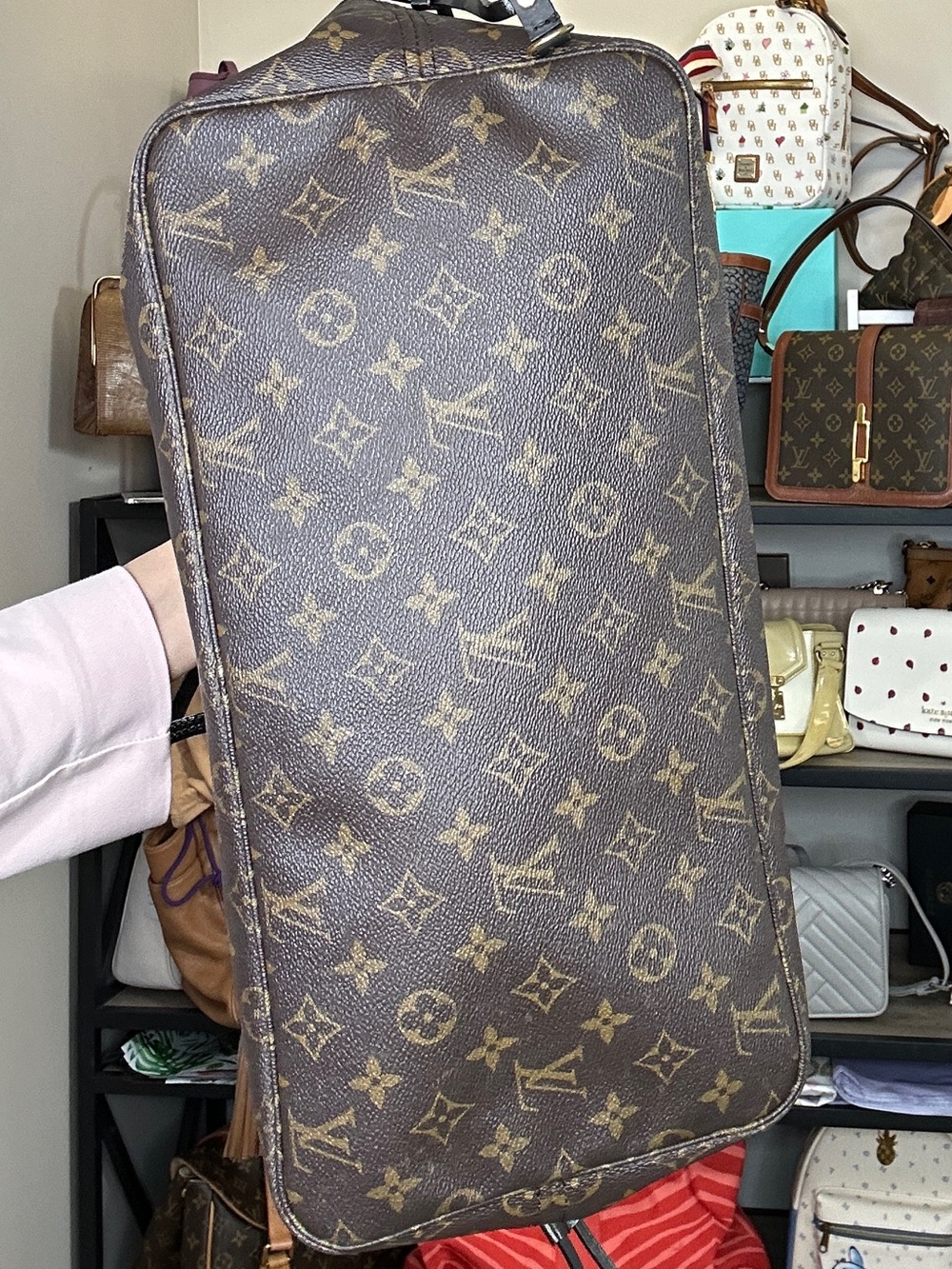 Louis Vuitton Neverfull GM Monogram Canvas Tote Bag COA SP0039 Leather Dyed - Picture 6 of 12